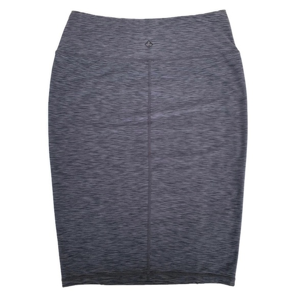 Prana Vertex Charcoal Space Dye Pull On Stretch Pencil Skirt XS - Picture 1 of 6